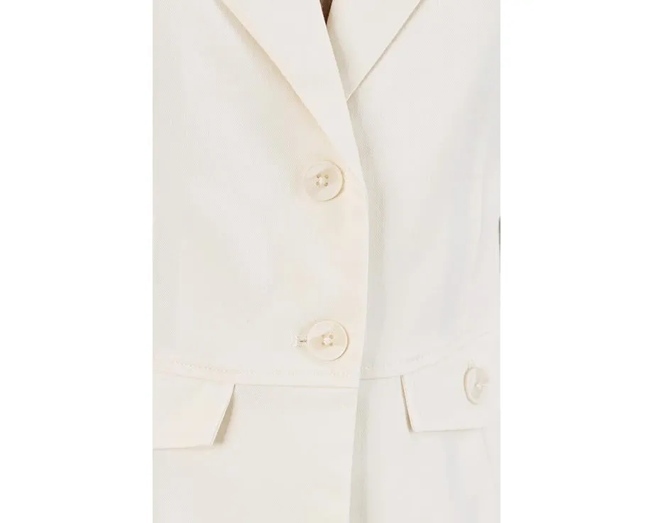 Приталенный пиджак Liverpool Los Angeles с баской из стрейч-твила