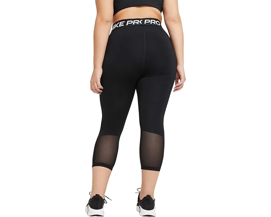 Леггинсы Nike Pro Crop с логотипом на поясе и эластичной тканью