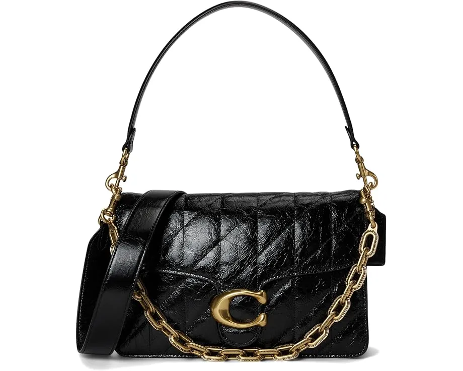 COACH стеганая сумка Chain Tabby через плечо с цепным ремнем