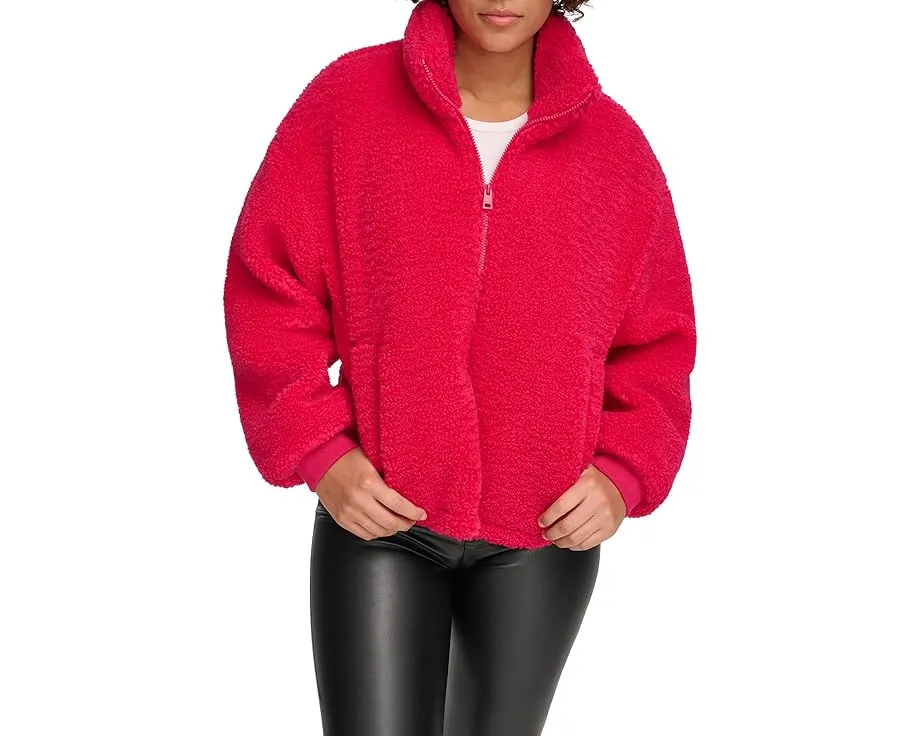 Куртка Levi's Teddy Sherpa из полиэстера с капюшоном и карманами