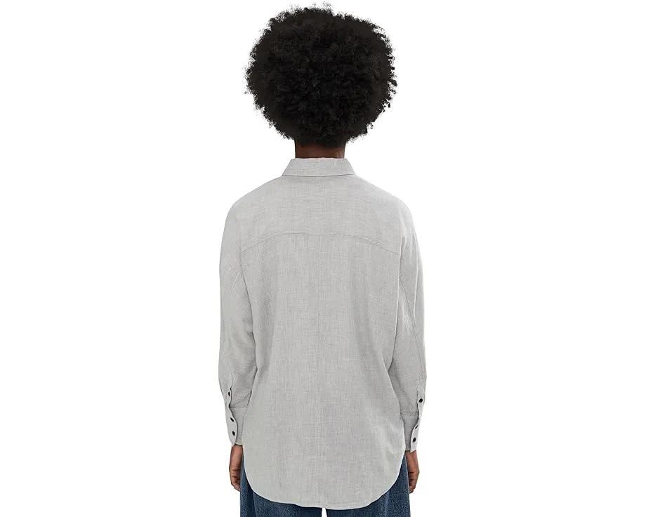 Рубашка Madewell Dolman с объемными рукавами и мягкой драпировкой