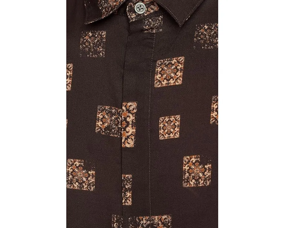 Рубашка John Varvatos Loren с принтом по всей поверхности и коротким рукавом