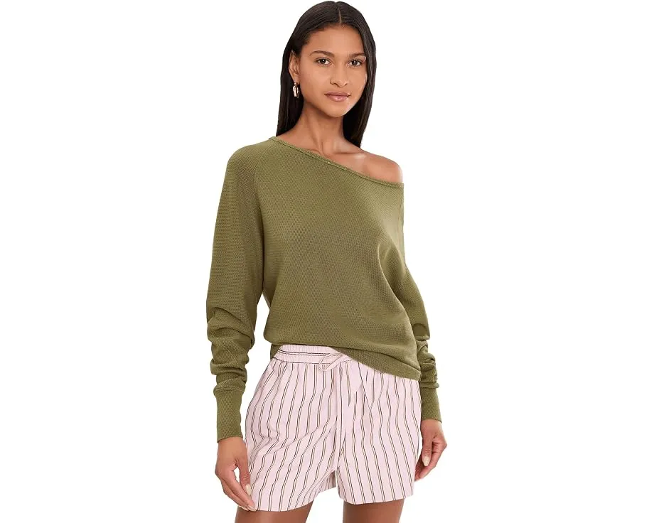 Free People Длинный рукав Jess из термоткани с лодочкой
