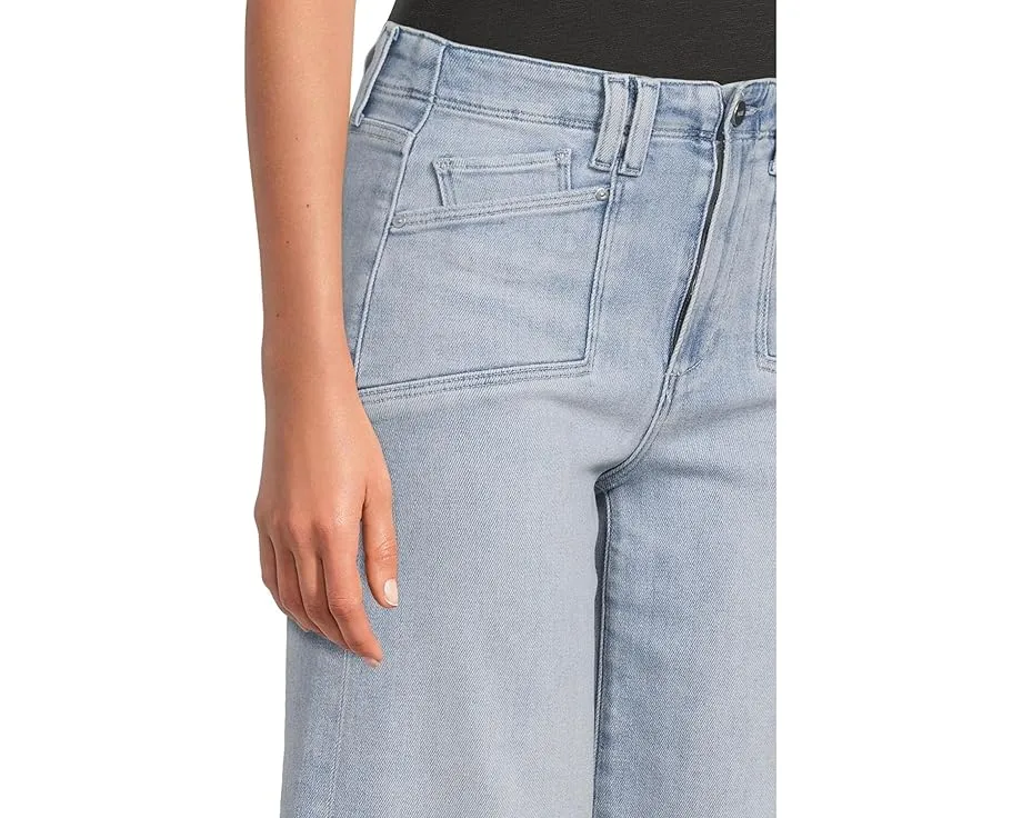 Джинсы Paige Anessa Set с карманами и необработанным краем в цвете Shooting Star