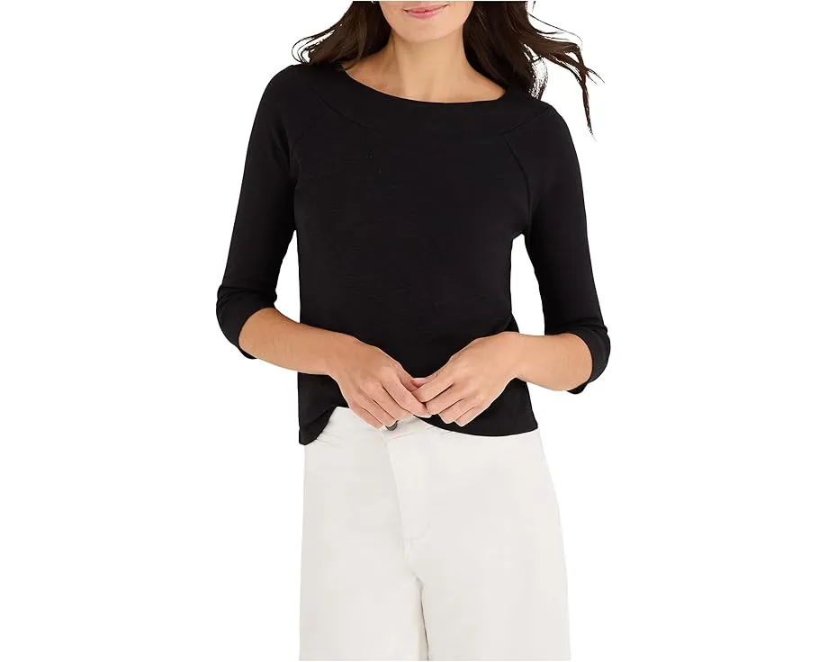 Футболка NIC+ZOE с рукавом 3/4 и лодочкой из хлопка и модала