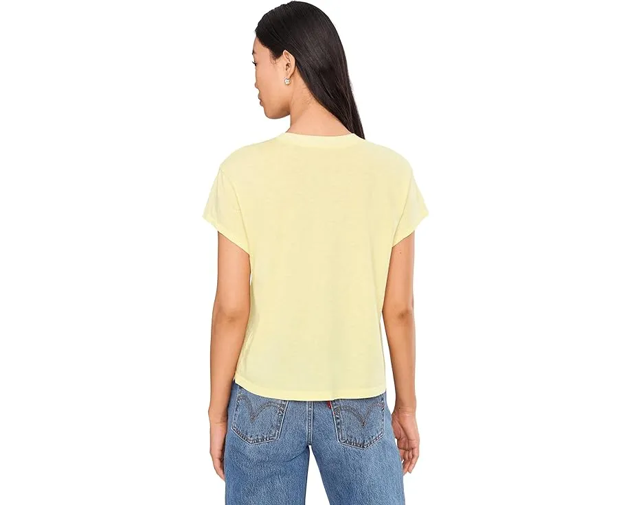 Кроп-футболка Michael Stars Grayson Cropped Crew Neck из хлопка Supima с прямым подолом