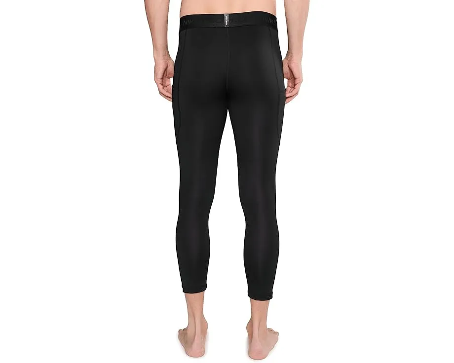 Nike Pro Dri FIT лосины 3/4 для фитнеса с боковым карманом