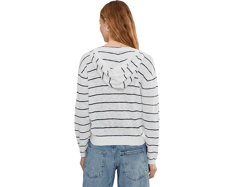 Полосатый худи свитер с длинным рукавом Mod-o-doc с капюшоном