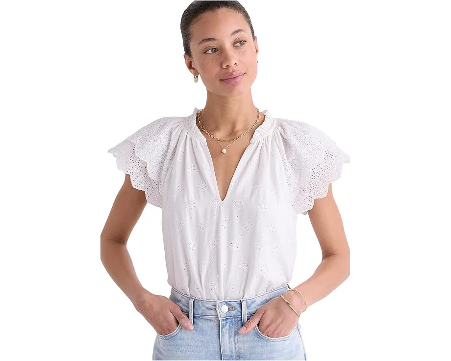 Топ Adare с ажурными отверстиями и короткими рукавами от Vineyard Vines