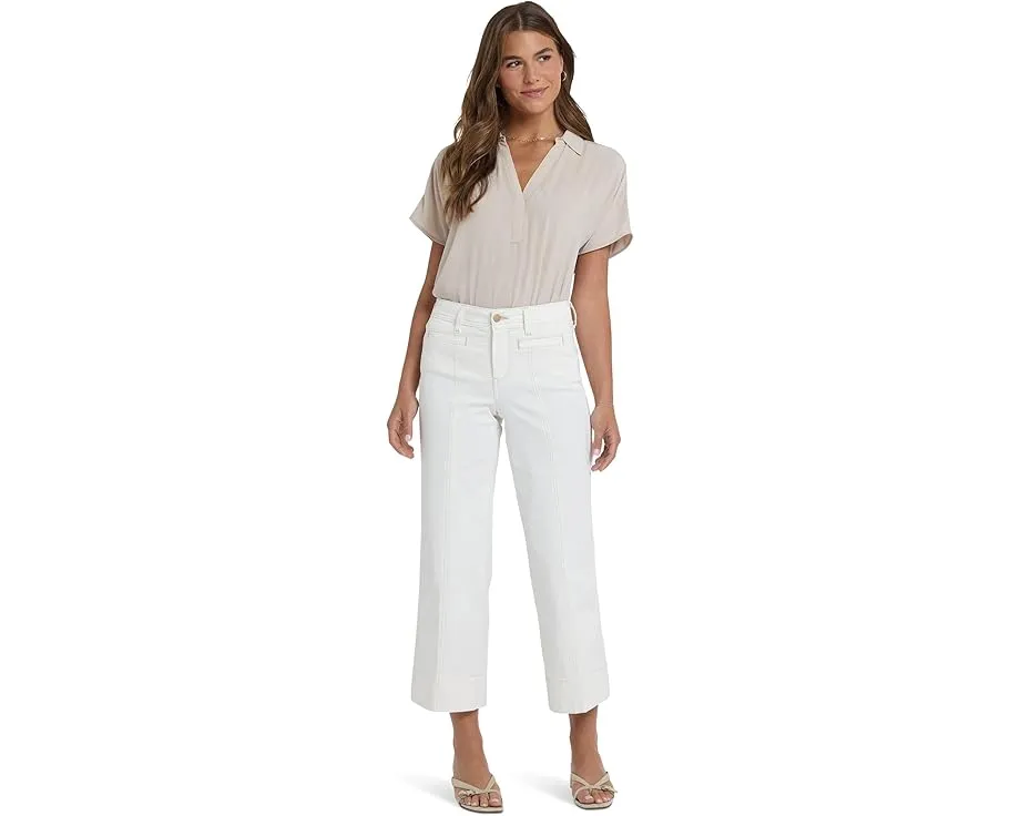 Широкие укороченные джинсы NYDJ Petite Teresa с передними швами