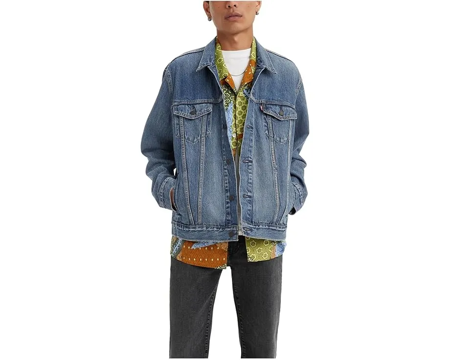 Джинсовая куртка премиум-класса Levi's® Premium с накладными карманами и прямой линией низа