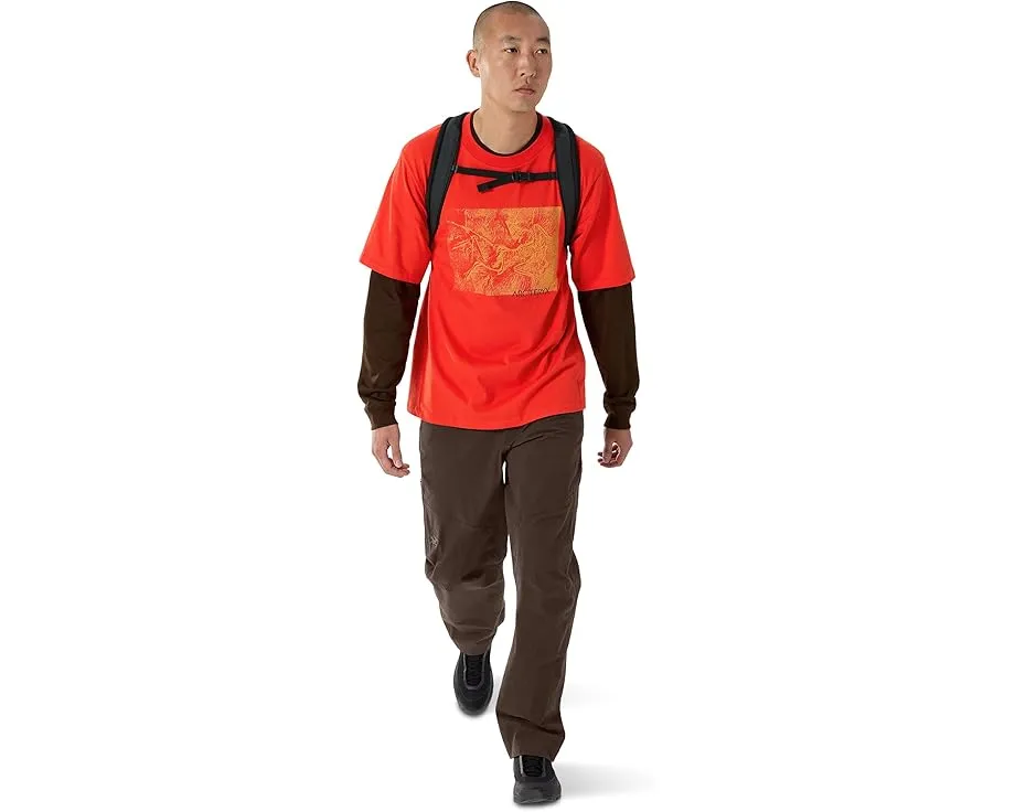 Футболка Arc'teryx Kragg Cotton Lithographica с принтом из хлопка