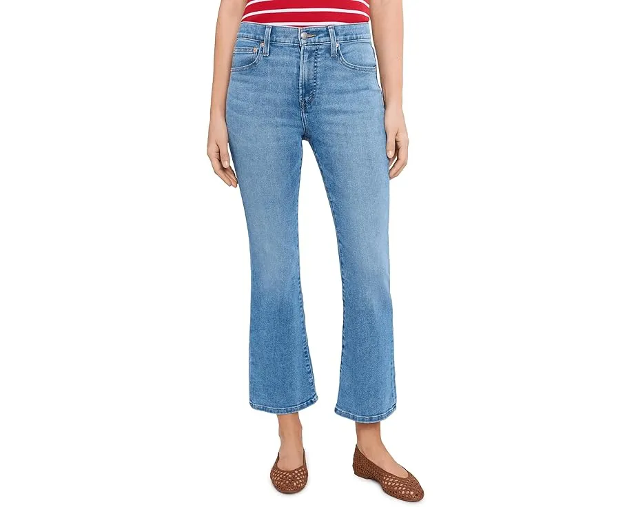 Джинсы Madewell Stretch Flare Crop в стиле Midvale с необработанным краем