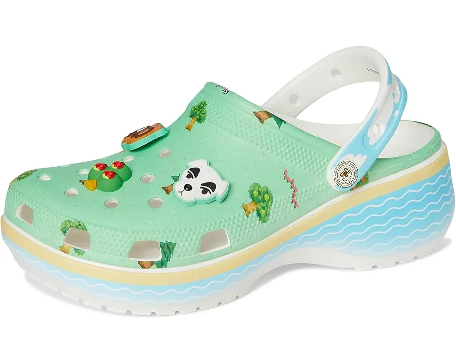 Клоги Crocs Animal Crossing на платформе с дизайном из игры