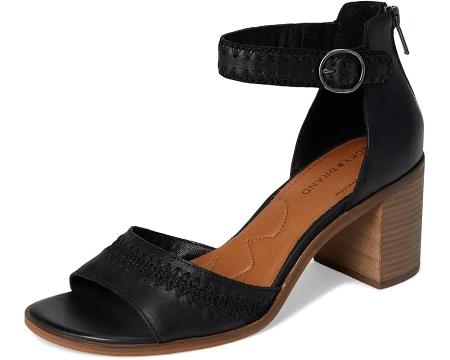 Сандалии Lucky Brand Shivona на каблуке с декоративной строчкой и молнией