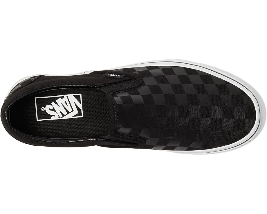 Классические слипоны Vans в клетку с текстильной стелькой и резиновой подошвой