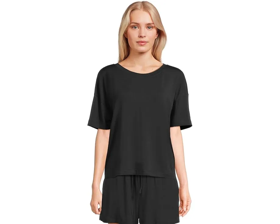 Футболка Eberjey Gisele Everyday с прямым кроем и короткими рукавами