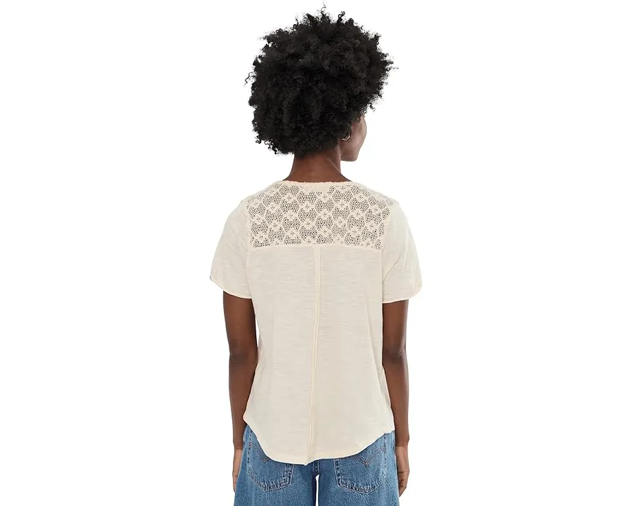 Хенли Free People We The Free Heirloom с кружевными вставками