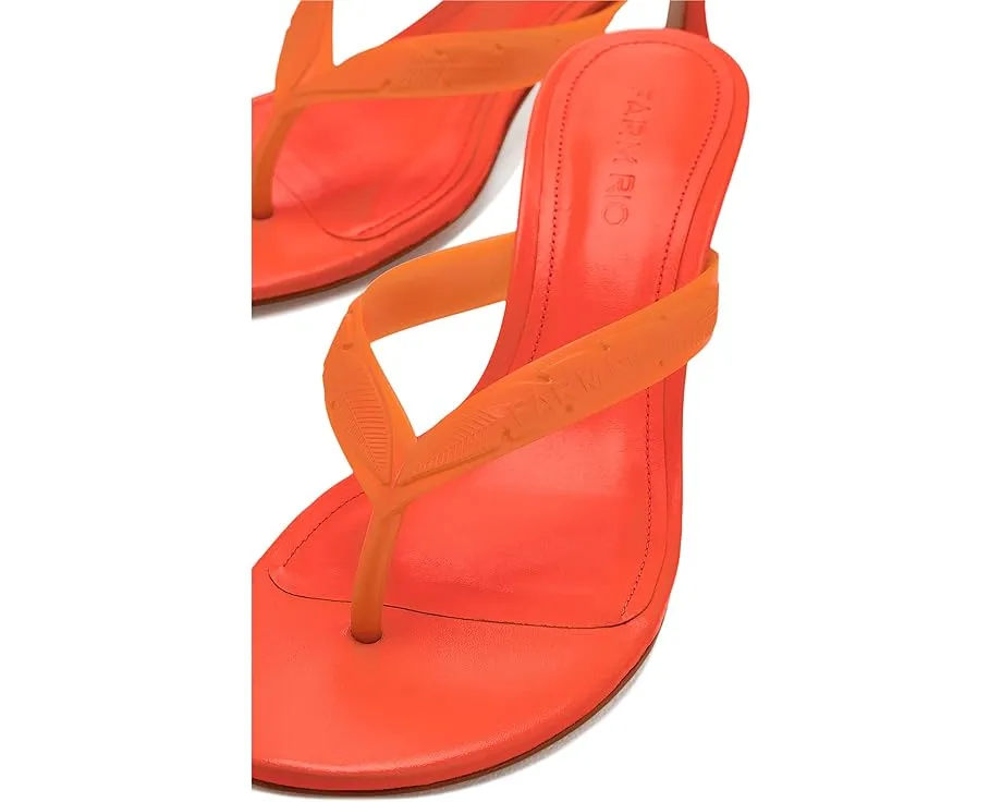 Босоножки Rob Heel Sandals от FARM Rio на каблуке с отделкой из поливинилхлорида