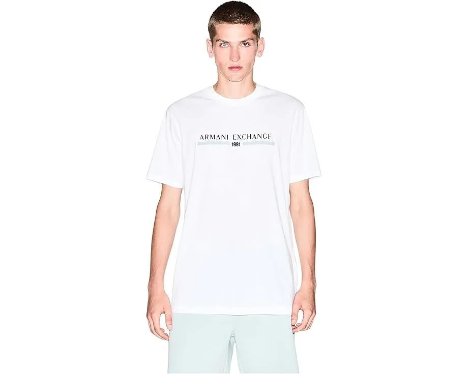 Футболка Armani Exchange с логотипом 1991 на груди из хлопка