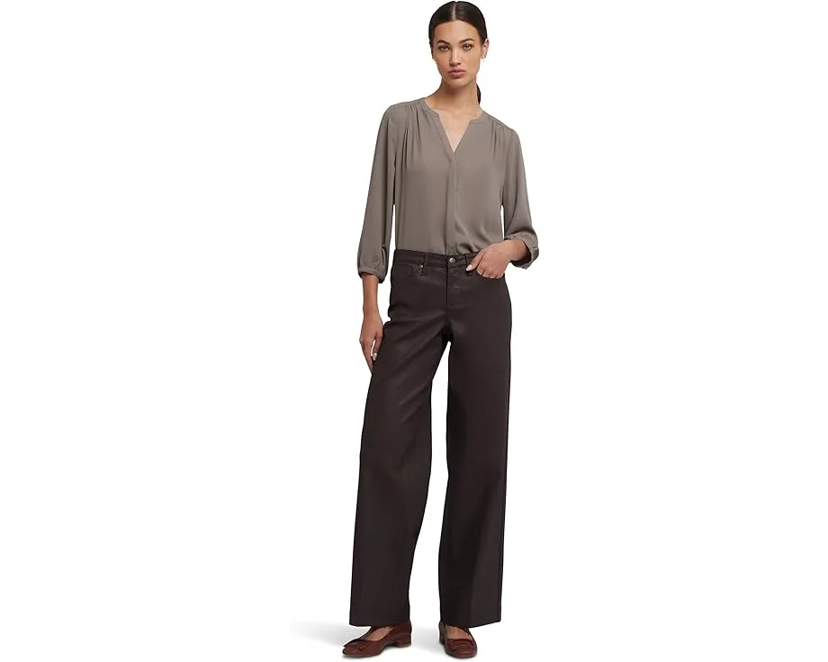 Джинсы NYDJ Coated Teresa Wide Leg с покрытием и широким прямым кроем