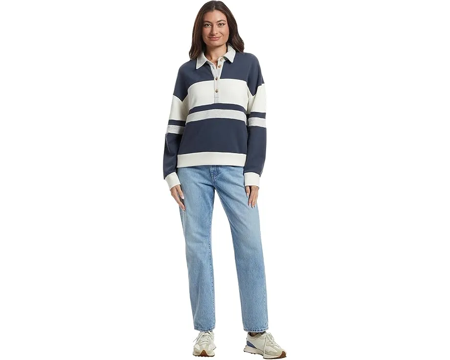 Свитер High Standard Fleece Rugby с воротником из органического хлопка Faherty