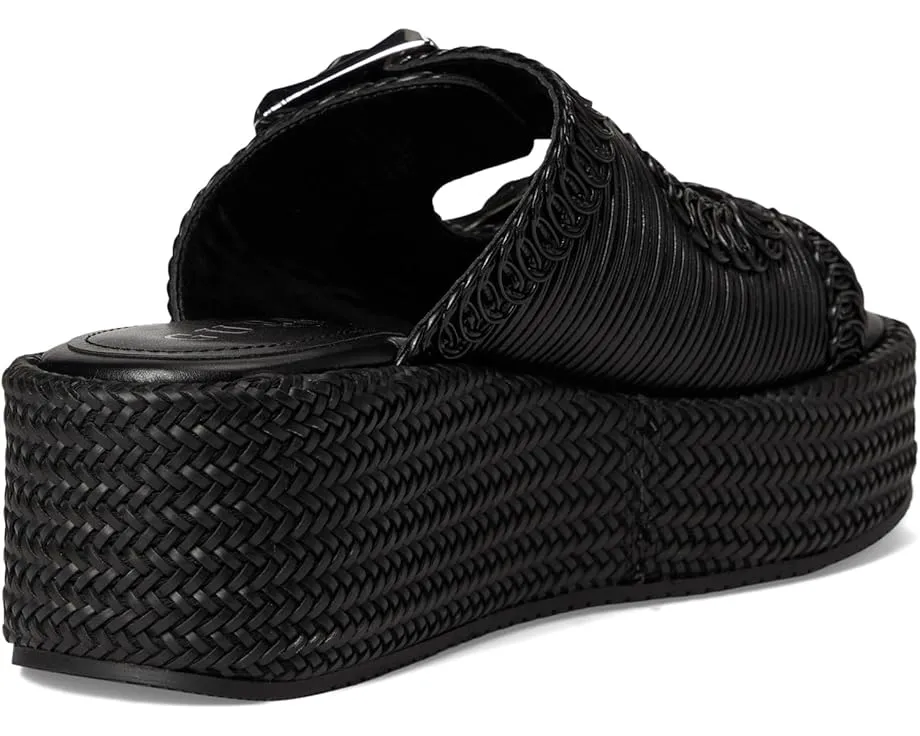 Сандалии GUESS Binks на платформе с плетеными деталями и крупной пряжкой