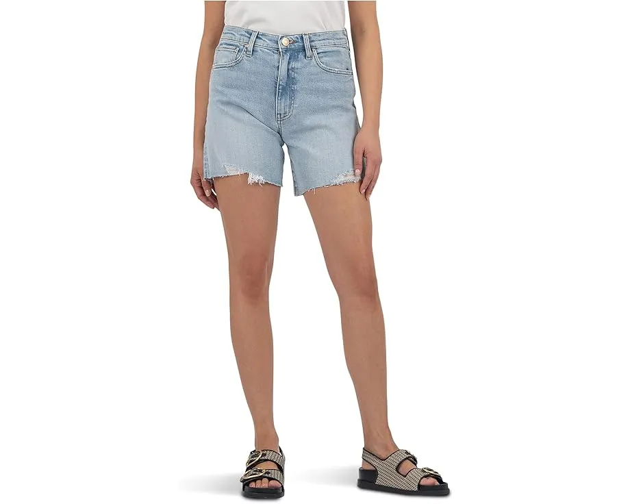 Шорты KUT from the Kloth Hailey с высокой посадкой и рваным краем