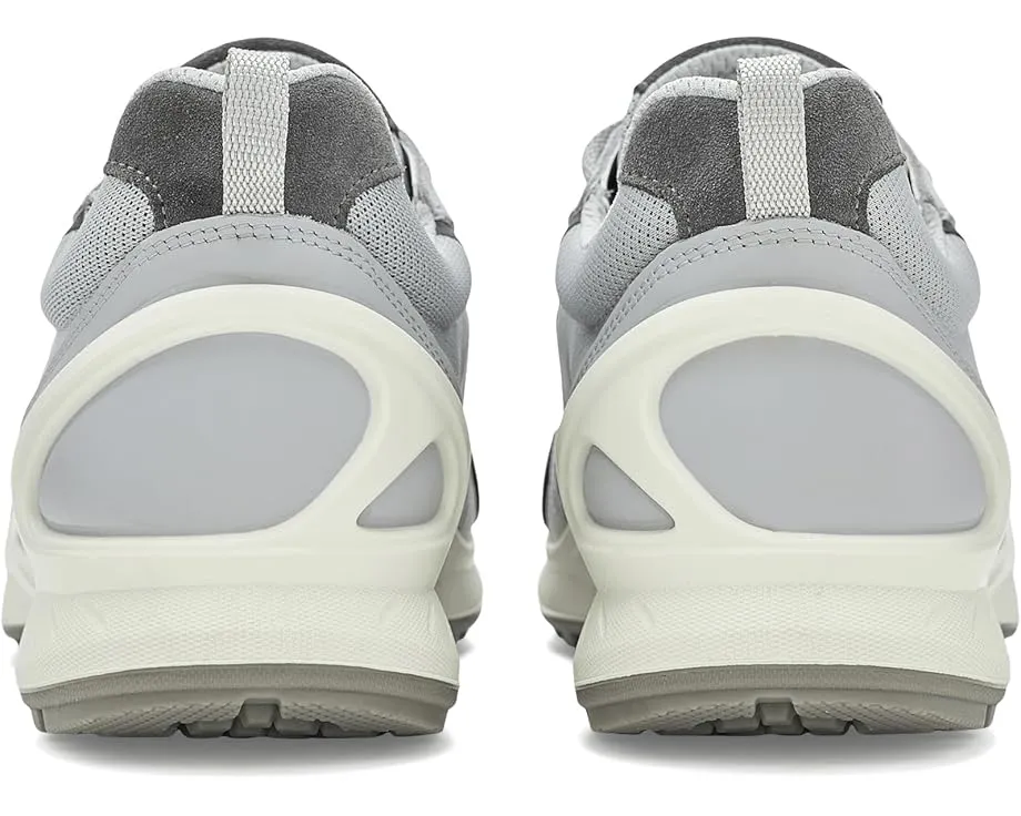 ECCO Biom Energi Sporty Lace-Up серые кроссовки из кожи и текстиля