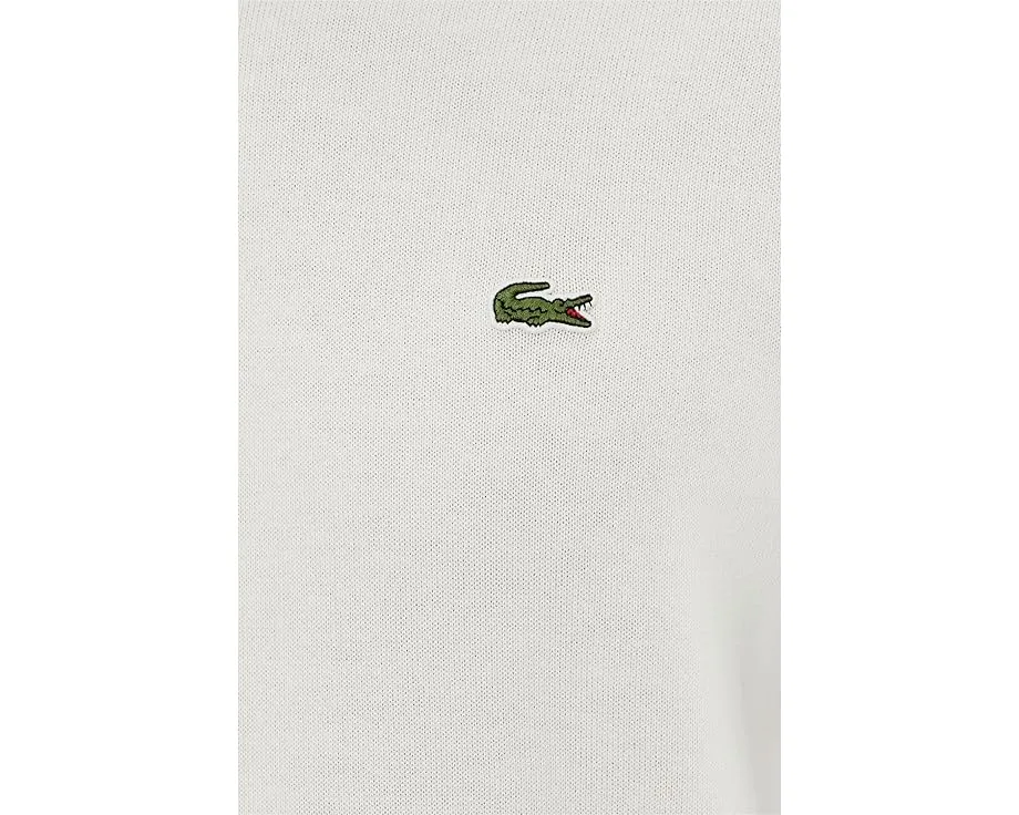 Свитер Lacoste из хлопка с круглой горловиной и контрастной линией на манжете