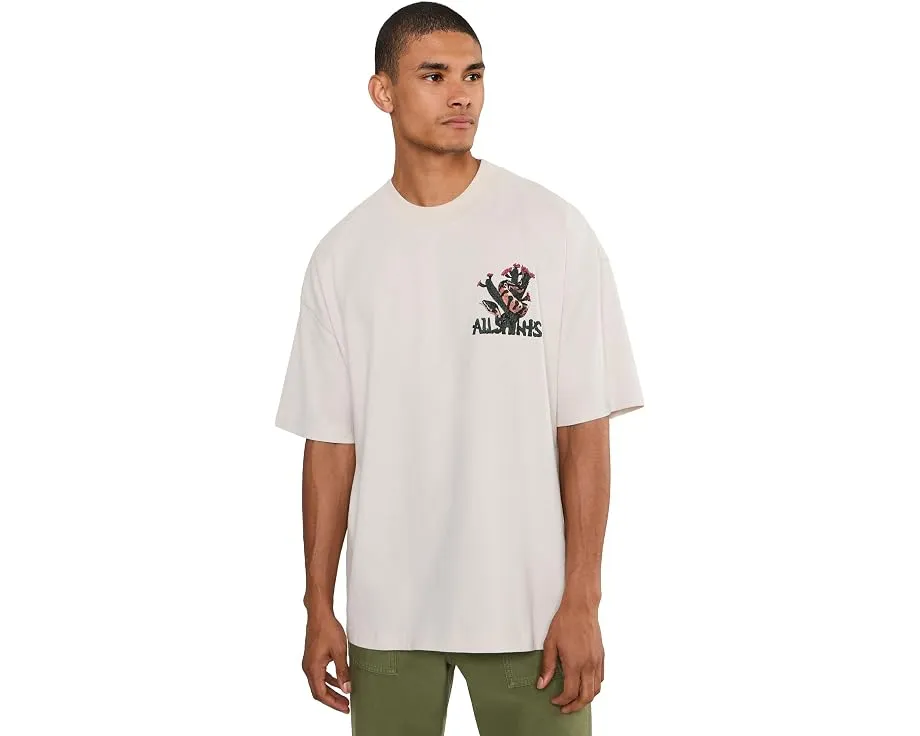 Футболка с коротким рукавом Cacti Short Sleeve Crew AllSaints с круглым вырезом