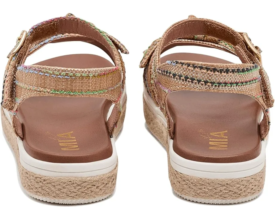 Детские сандалии Mia Kids Sitkha на танкетке из льна с бантом