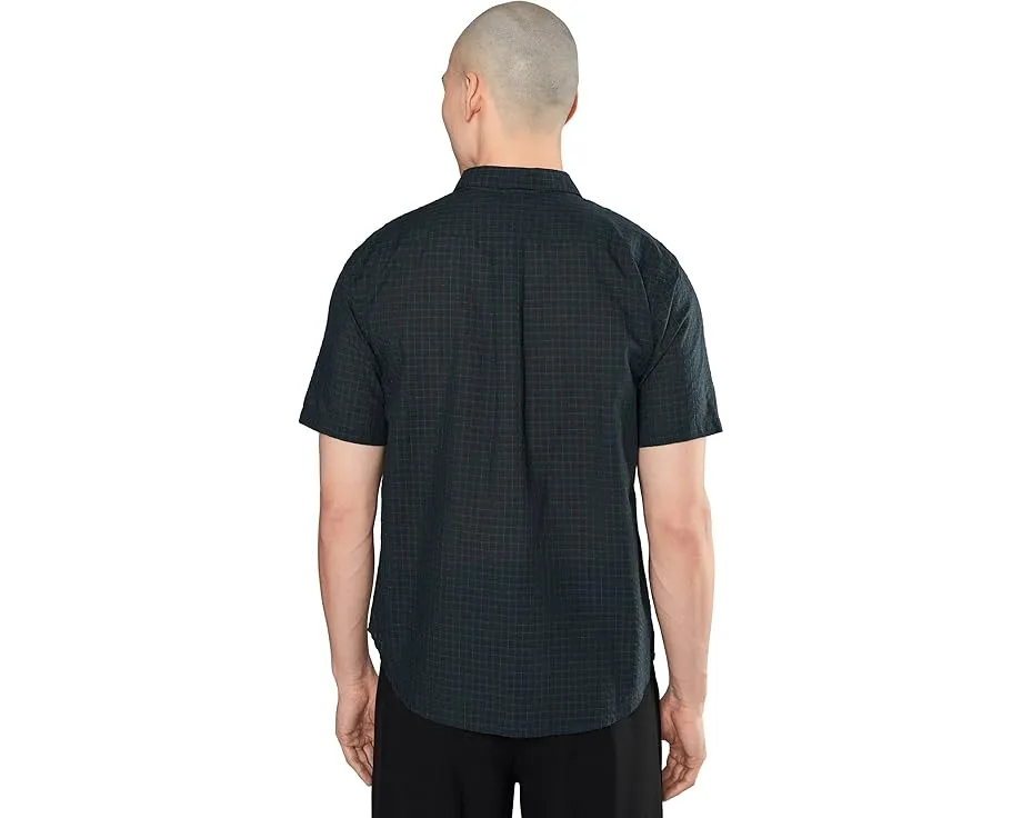 Рубашка Cortland Plaid в клетку с коротким рукавом от Vince