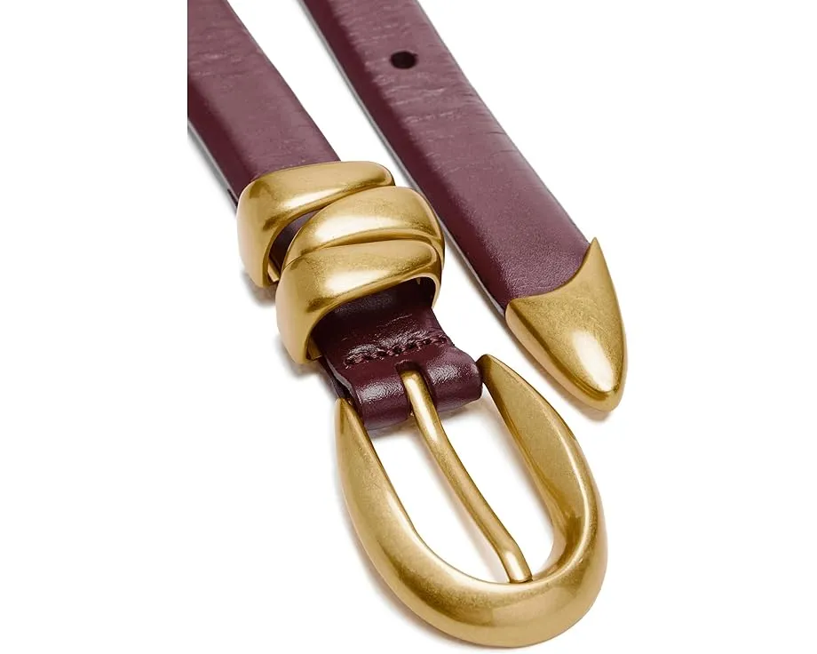 Широкий кожаный ремень Madewell Triple Metal Keeper с массивной пряжкой