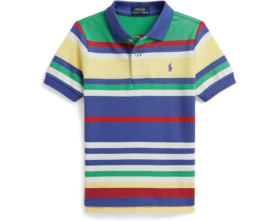 Поло Polo Ralph Lauren из хлопковой сетки в полоску для малышей и детей младшего возраста