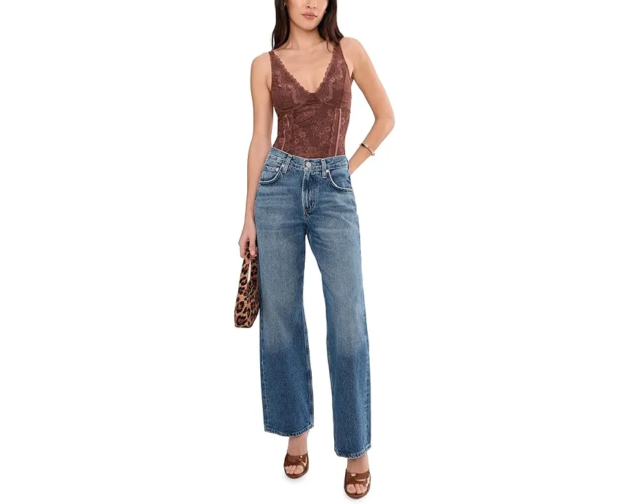 Боди Free People Say You Love Me с кружевом и V-образным вырезом