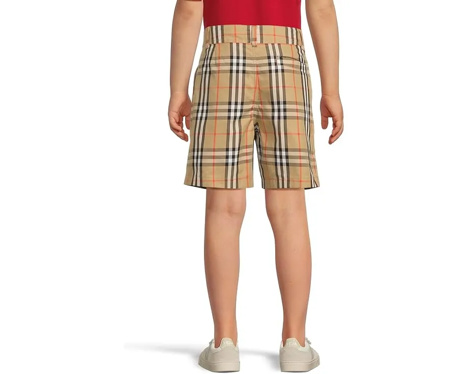 Шорты Oscar в клетку Burberry Kids с отворотами