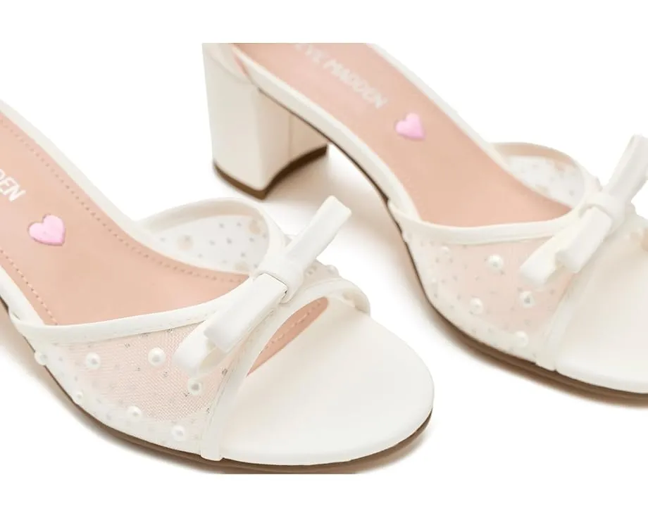 Steve Madden Adia детские сандалии для девочек с жемчужной отделкой и бантом