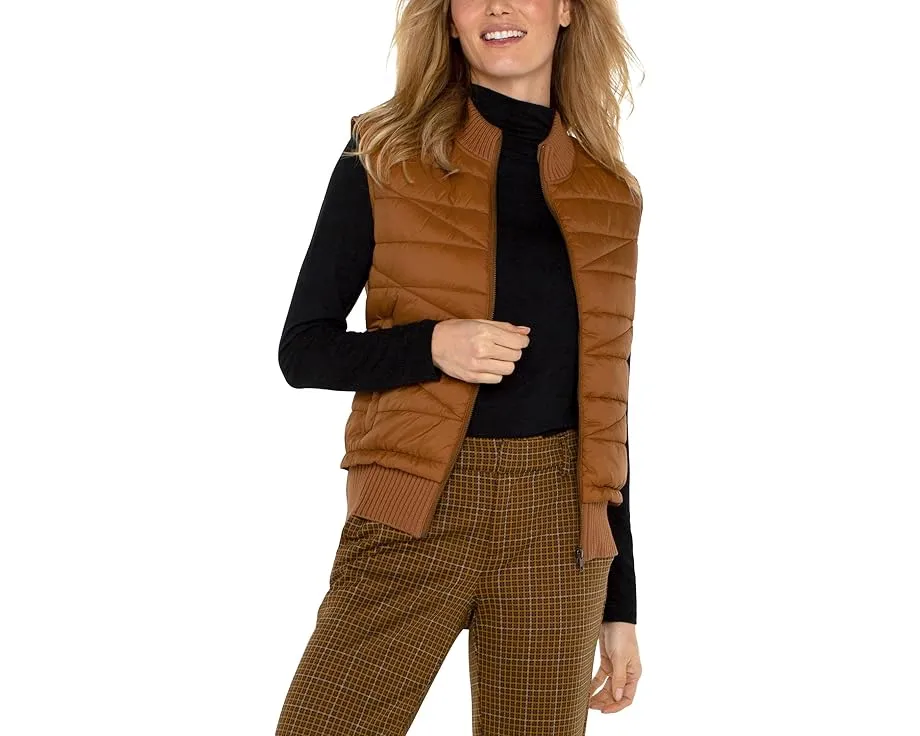 Стильный безрукавный жилет Liverpool Los Angeles с стеганой передней частью на молнии