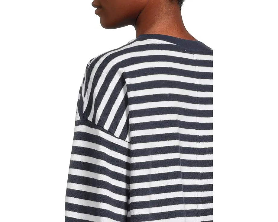 Madewell Long Sleeve Easy Tee с рельефным узором и удлиненными рукавами