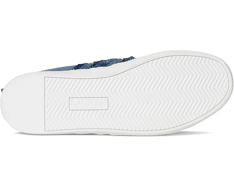 Кроссовки Lauren Ralph Lauren Janson Frayed Denim с потертым денимом и вулканизированной подошвой