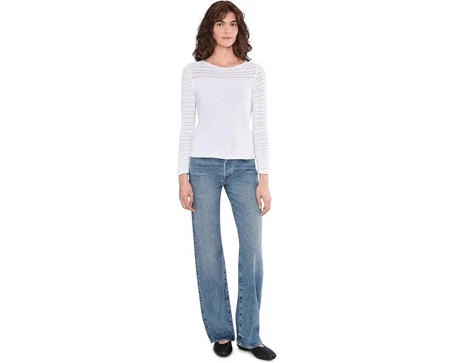 Свитер Placed Pointelle с ажурной вязкой и длинными рукавами NIC+ZOE