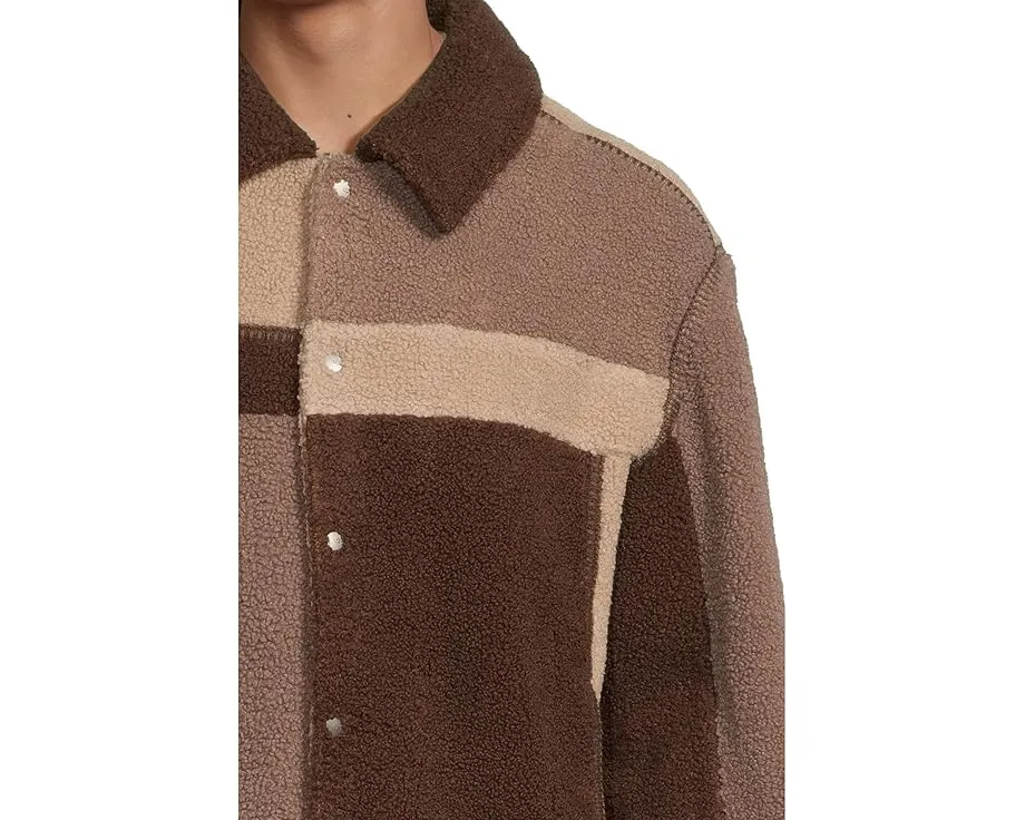 Куртка UGG Lachlan Uggfluff из плюшевого флиса с цветными блоками