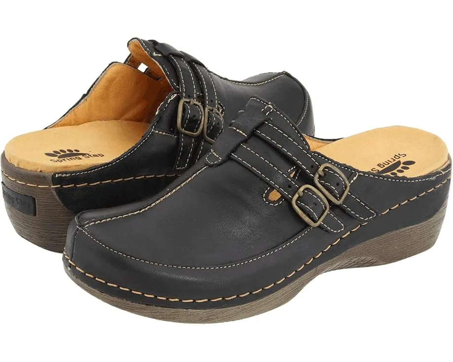 Клоги Spring Step Happy из премиальной кожи с регулируемыми пряжками