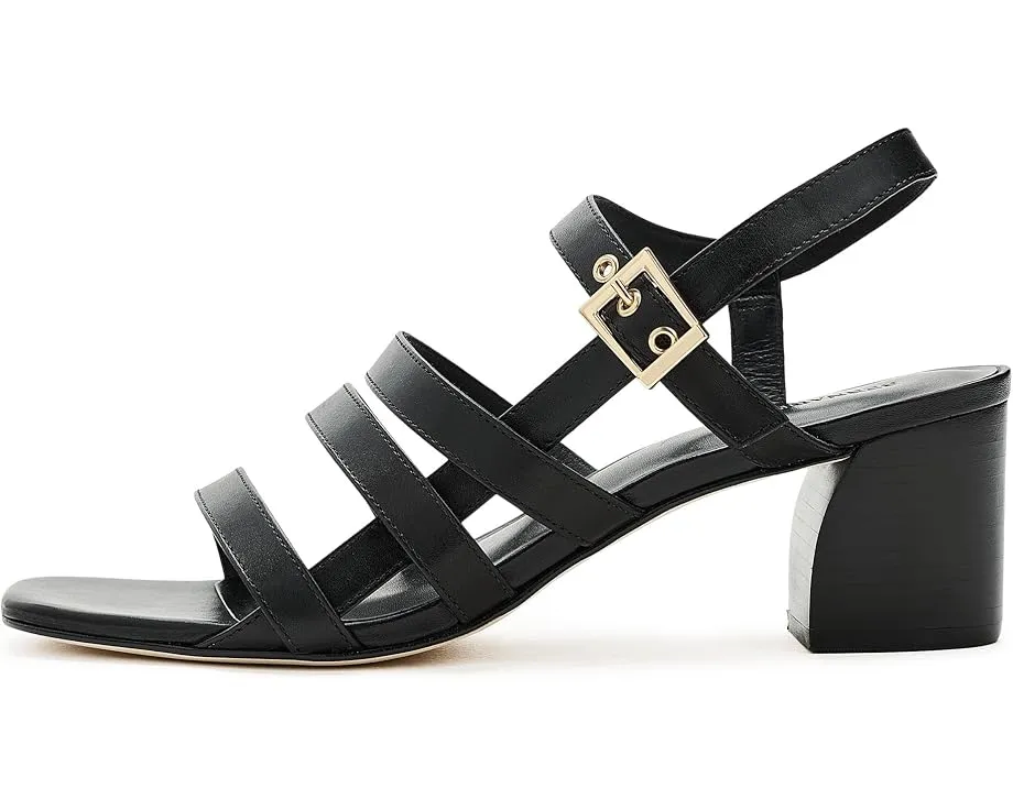 Сандалии Bernardo Novi с обёртывающими ремешками на изогнутом каблуке