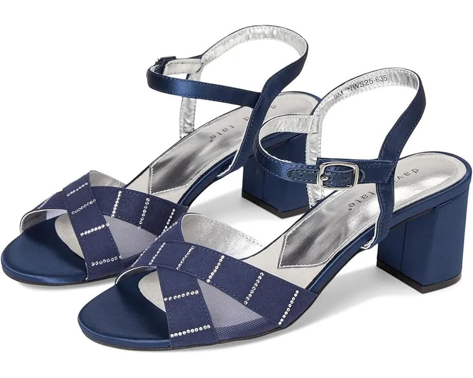 Вечерние сандалии David Tate Cocktail из атласа с ремешком на щиколотке