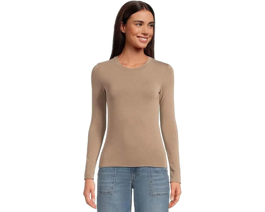 Футболка Splendid с длинным рукавом из бамбука супермягкая с прямым подолом