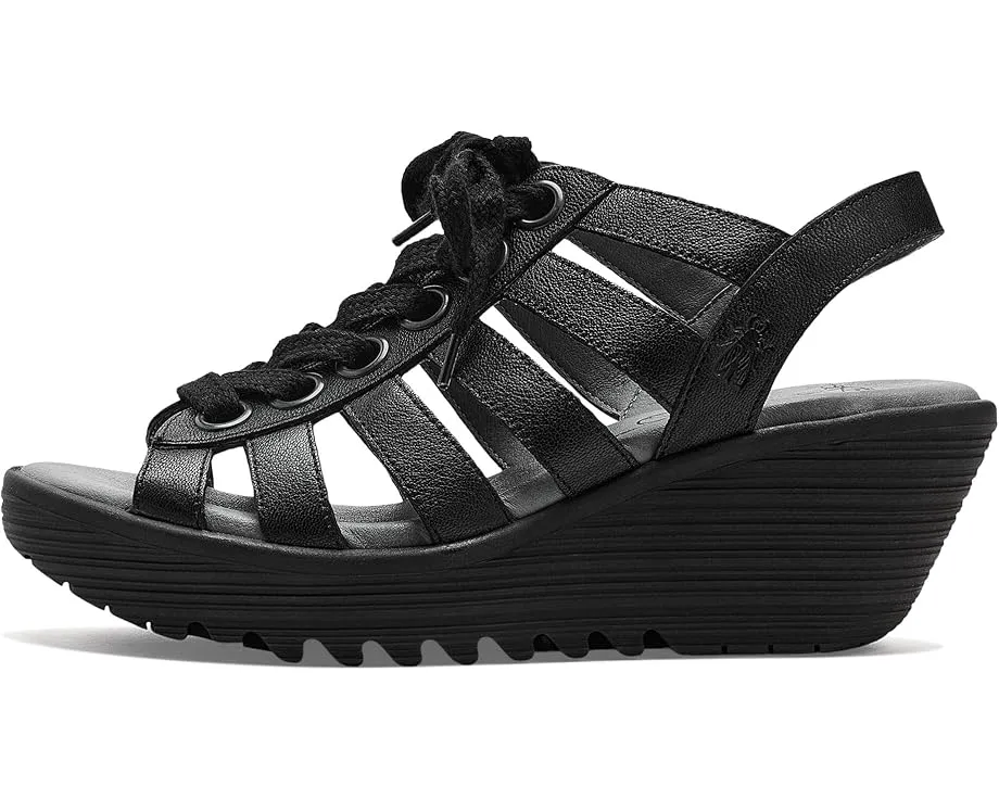 Сандалии FLY LONDON Litu469fly на танкетке с переплетением ремешков из натуральной кожи