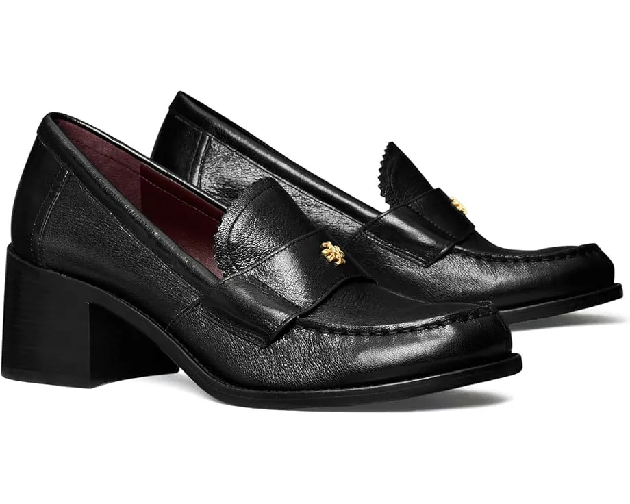 Лоферы Tory Burch Classic Heeled 55MM с массивным каблуком из премиальной кожи