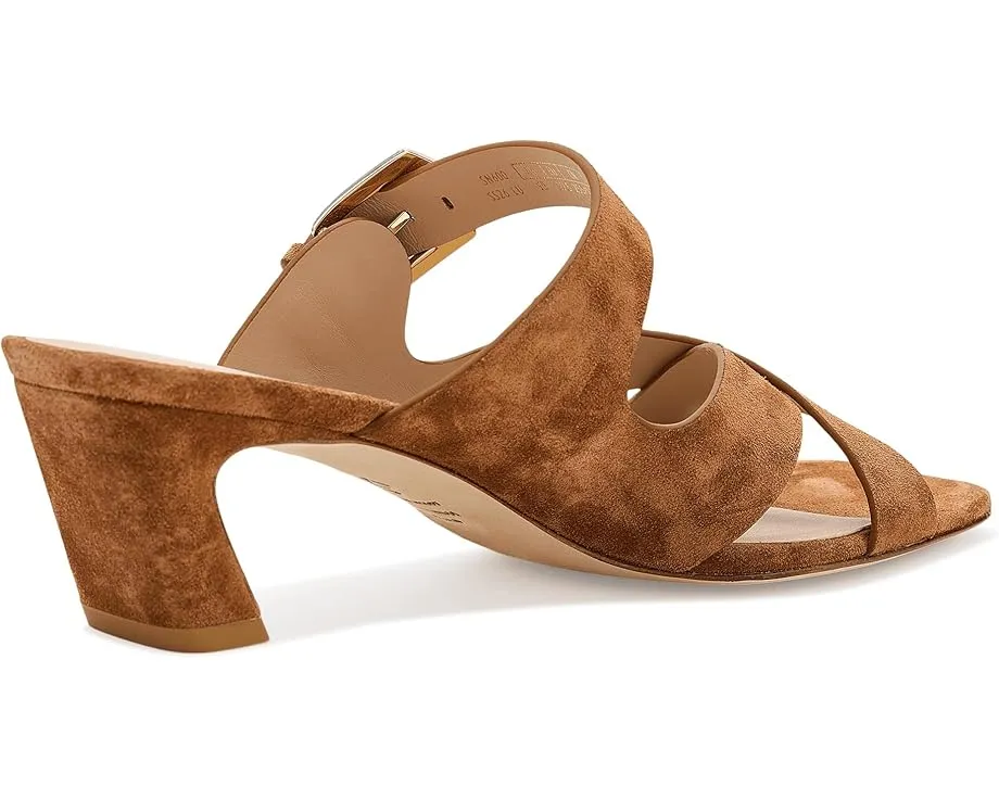 Сланцы Stuart Weitzman Sai Slides 50 на устойчивом каблуке с квадратным носком